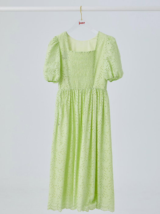 Balloon Sleeve Dress [Apple Green] JSDR0B910E1