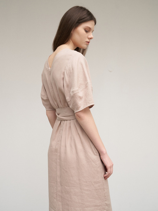 TTR LINEN BALLOON DRESS 2COLOR