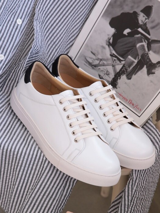 Round Off-White Sneakers Suede Blue#0206R