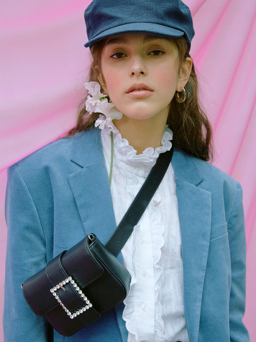 [SET] Lady embellished Belt Bag+Pearl Strap