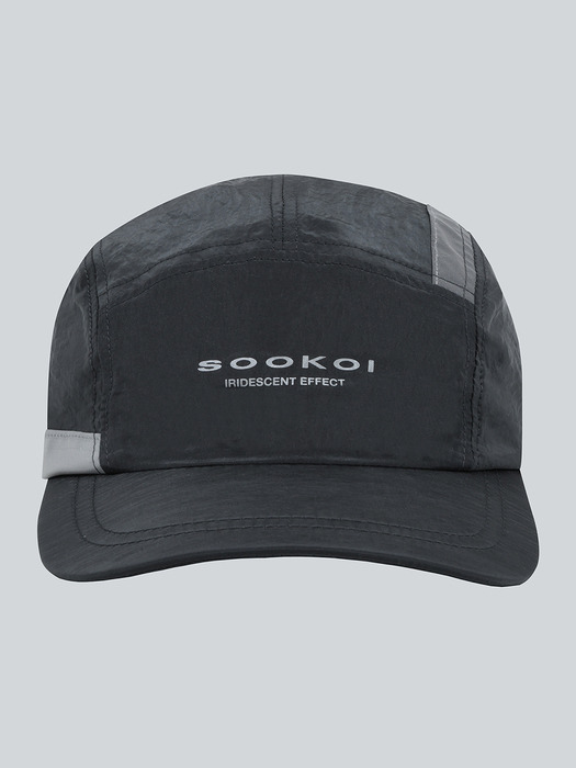 REFLECTIVE PANEL CAMPCAP CHARCOAL