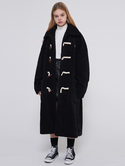 MG9F DUMBLE DUFFLE COAT - BLACK