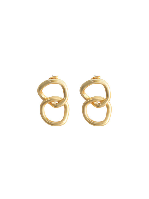 circle twins earring gold