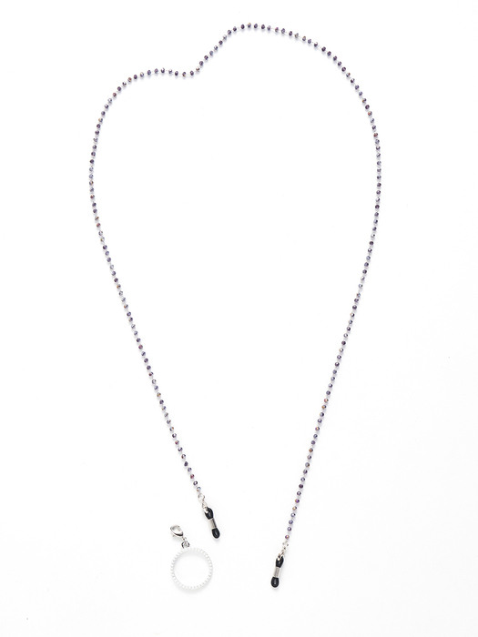 Emma Crystal Chain _ 2color (Ruby red / Lavender Grey)