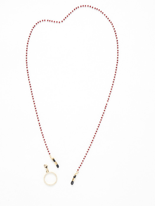 Emma Crystal Chain _ 2color (Ruby red / Lavender Grey)