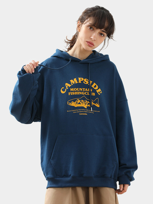 FISHING CLUB SIGN OVERFIT HOODIE CHT205 / 3color W