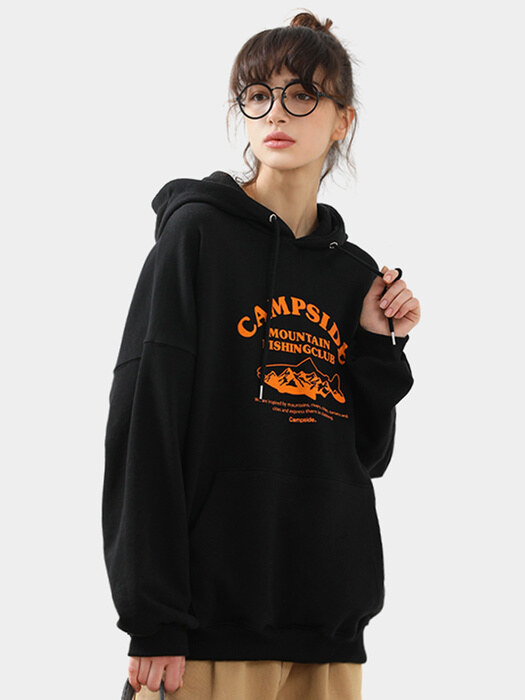 FISHING CLUB SIGN OVERFIT HOODIE CHT205 / 3color W