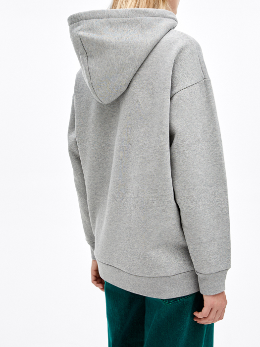 Grey hooded sweatshirt with logo_B206AWW002GR
