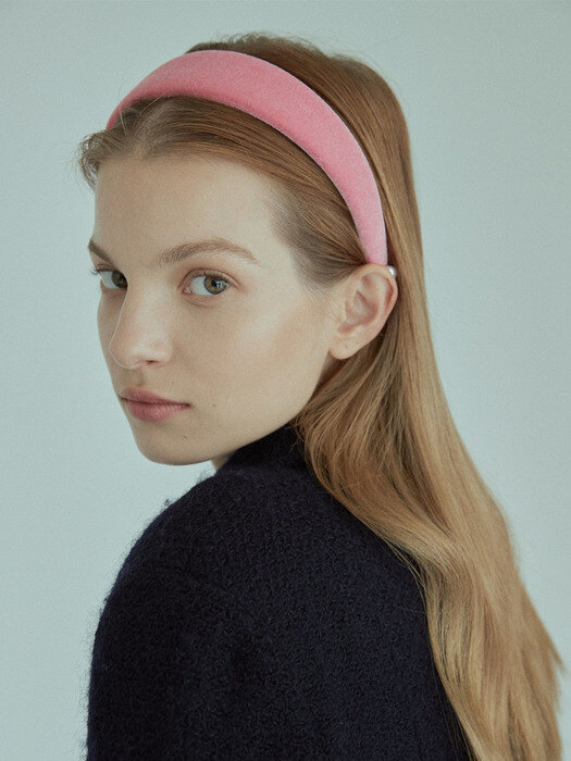 Rose Pink Velvet Headband