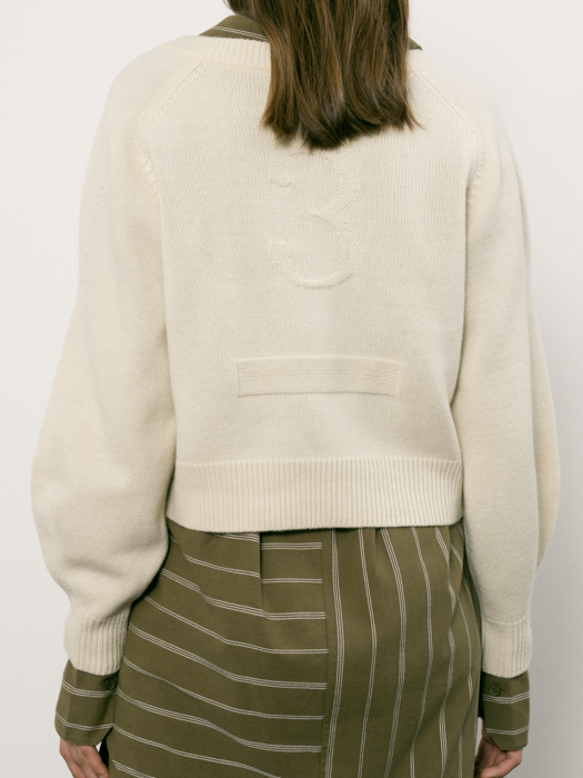 [20F/W UNTACT RUNWAY] Balloon v-neck pullover _ ivory