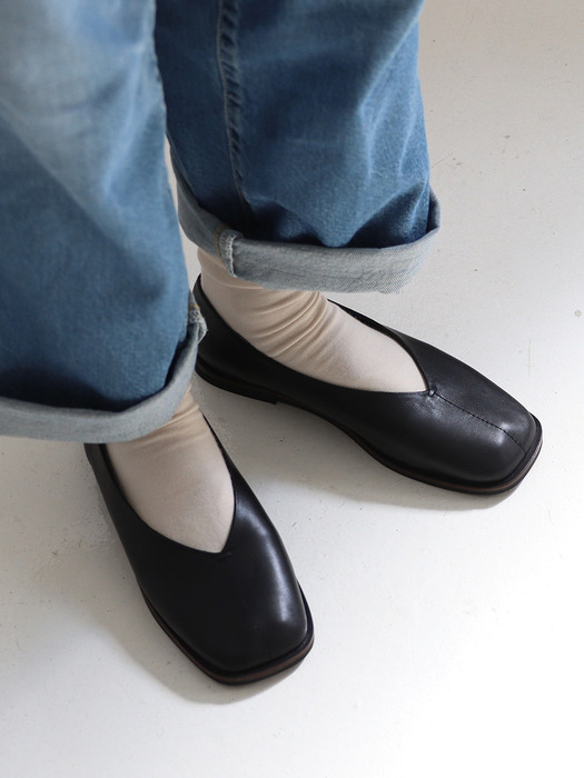 QS flat shoes_black