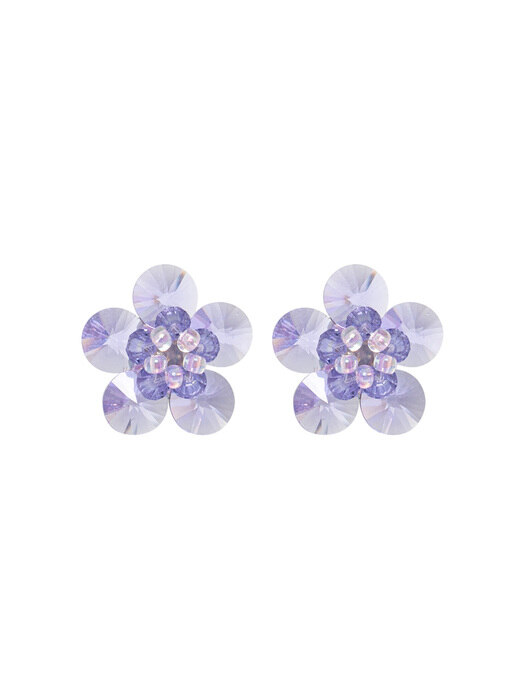 Daisy Beads Earrings (Lavender)
