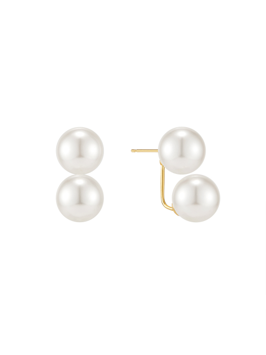 [Silver925] Double Pearl Ear Jaket Earring_EC1688