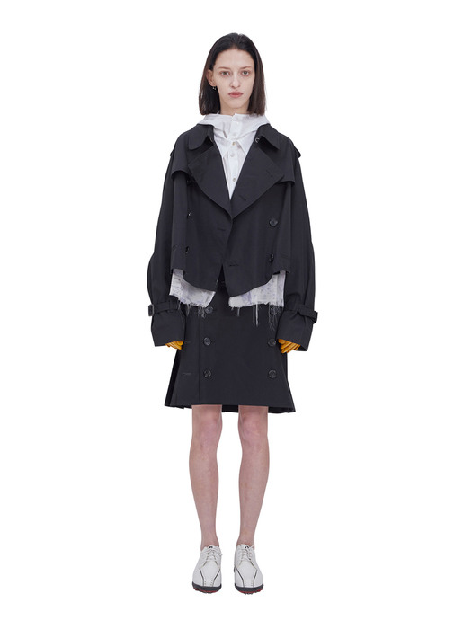 BLACK PUREZA TRENCH JACKET