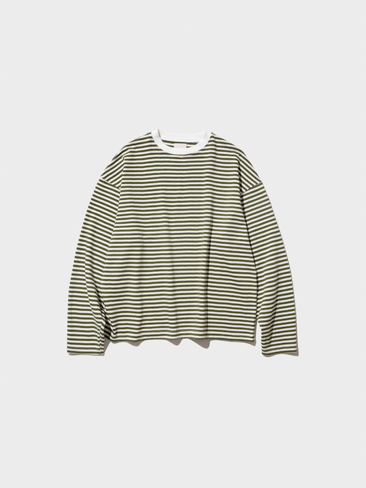 Relax Stripe Tee Olive
