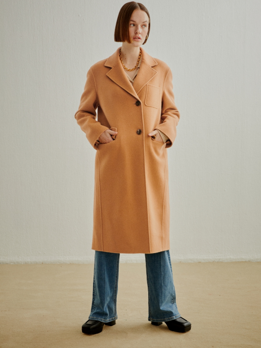 WOOL CASHMERE TAILORED COAT CAMEL (AECO0F002CM)