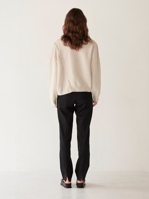 WOOL BUTTON KNIT(ivory)