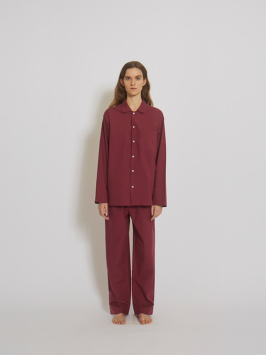 100% Cotton Pajamas for Unisex (Wine)