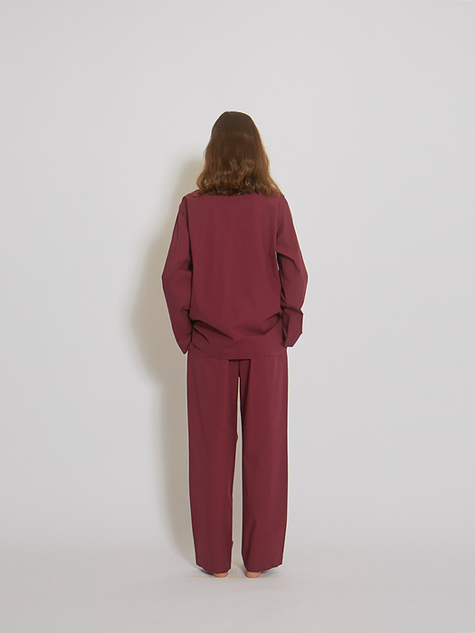 100% Cotton Pajamas for Unisex (Wine)