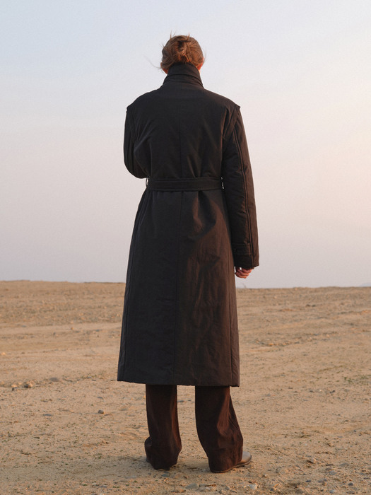 single padded coat (black)