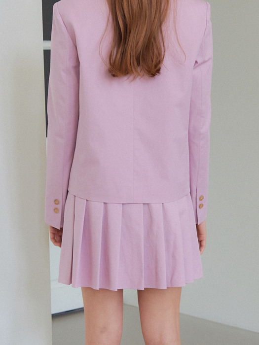 CHLOE PLEATS COTTON SKIRT_LAVENDERPINK