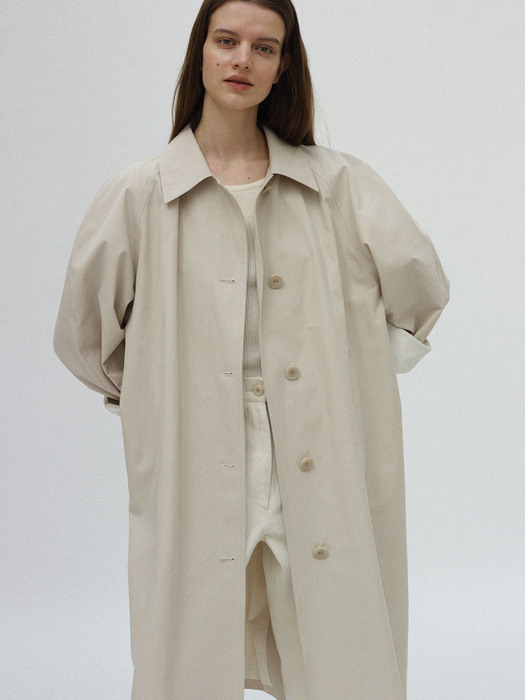 Volume balmacaan trench (Beige)