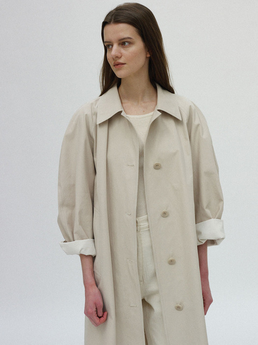 Volume balmacaan trench (Beige)