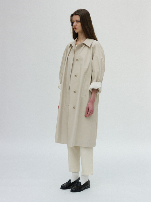 Volume balmacaan trench (Beige)