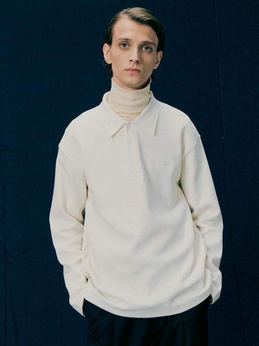 DOUBLE-FACED POLO SHIRT_IVORY