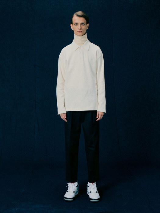 DOUBLE-FACED POLO SHIRT_IVORY