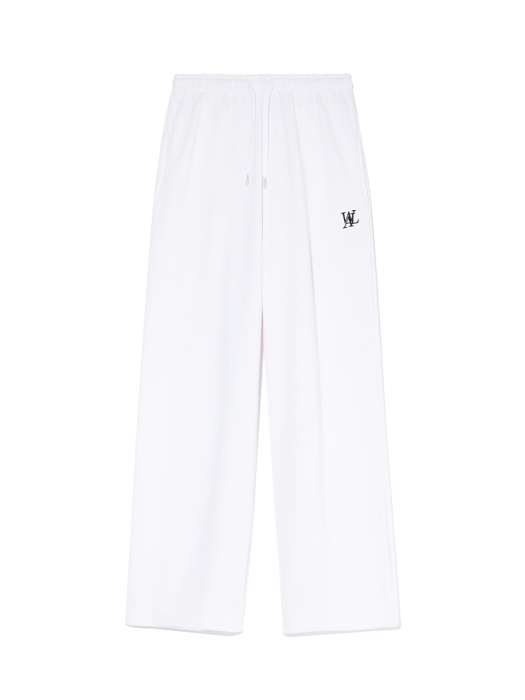 Signature relax wide pants - WHITE