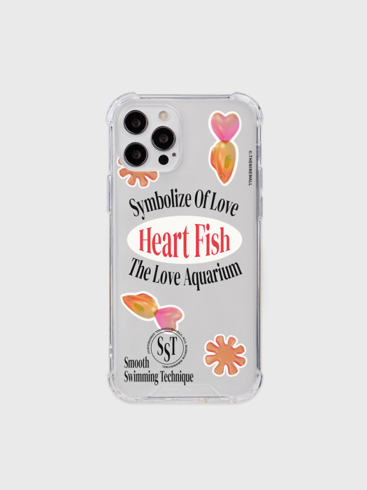 sticker heart fish [탱크투명 폰케이스]