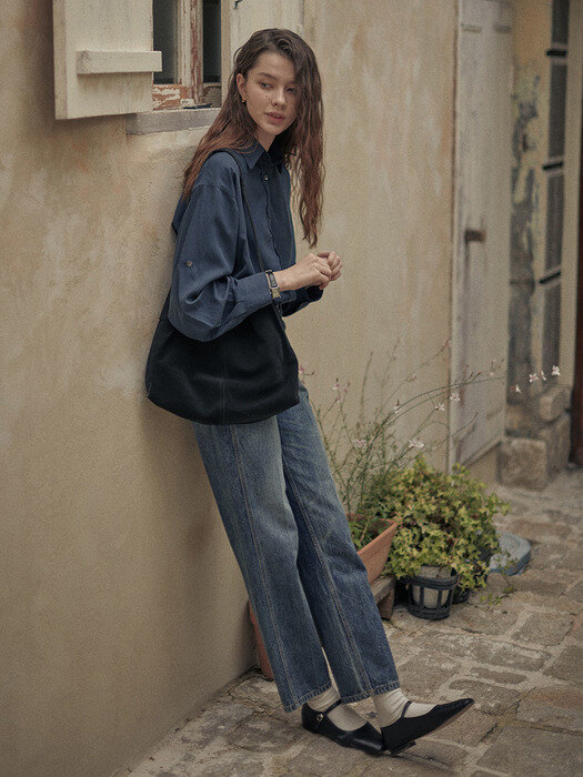 Washed Denim Pants_Deep Blue