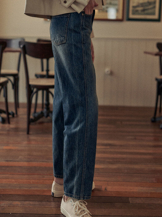 Washed Denim Pants_Deep Blue