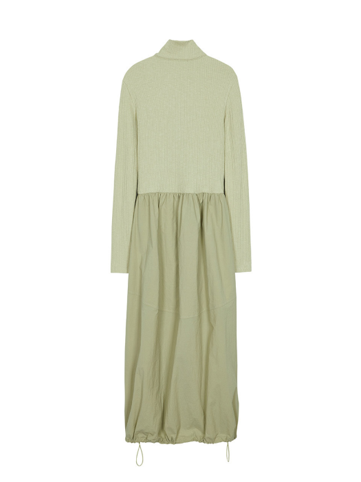 Volume String Long Onepiece in Olive VW2AO471-41
