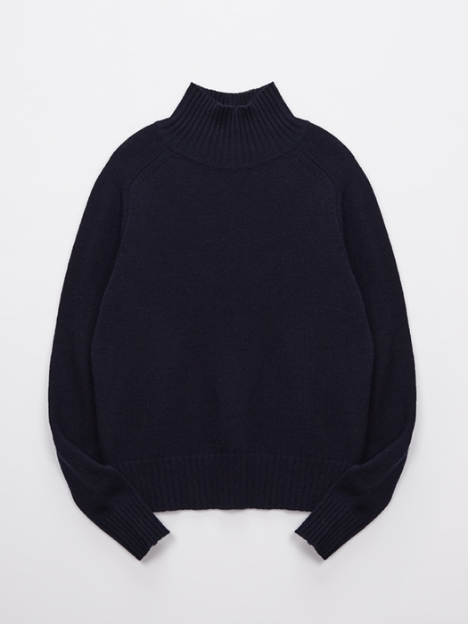 CLASSIC TURTLE NECK PULLOVER_NAVY