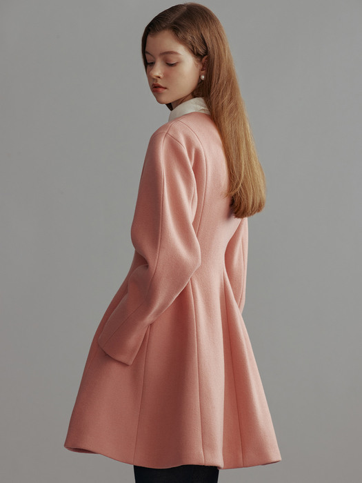 TRAFALGAR Volume sleeve wool coat (Black/Camel/Pink)