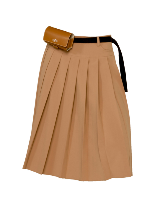 Tri Swing pleats skirt Beige s