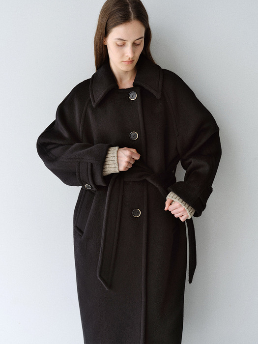 TWW WOOL100 SEMI DOUBLE COAT_2COLORS