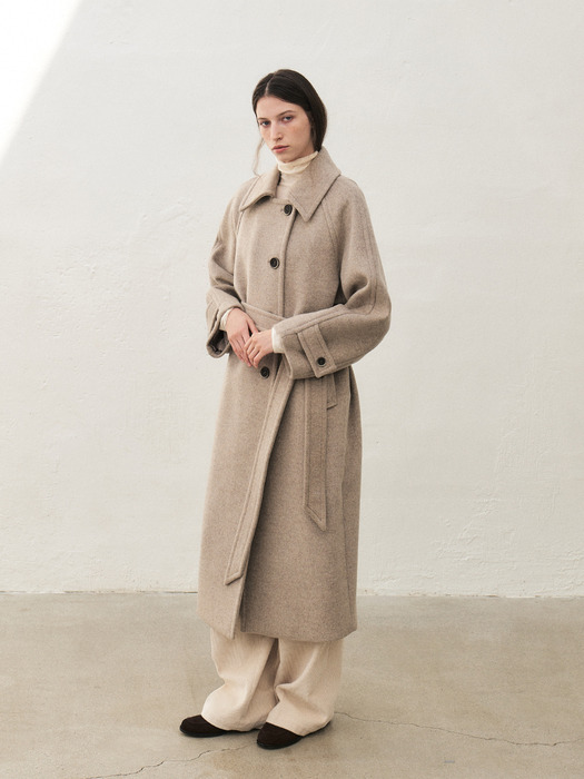 TWW WOOL100 SEMI DOUBLE COAT_2COLORS