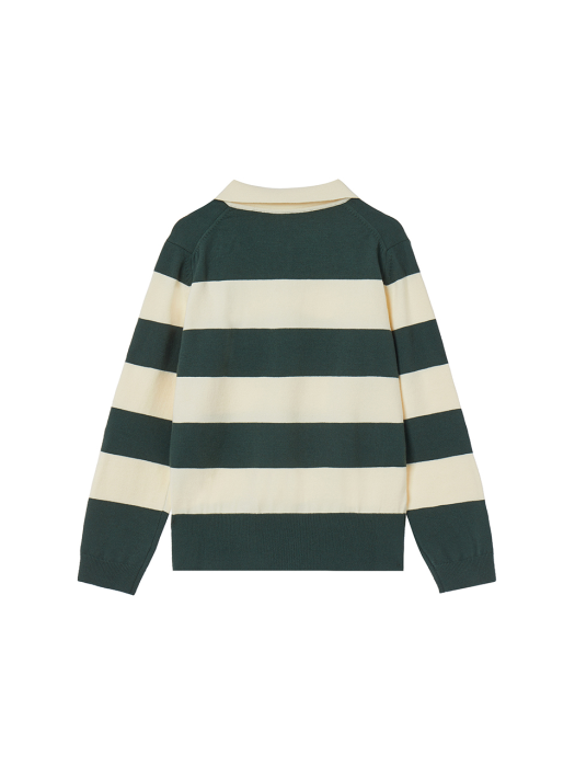 Textbook Stripe Collared Sweater Women - Green