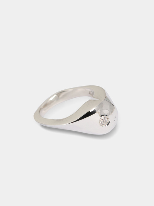 Heart line half ring A (925 silver)