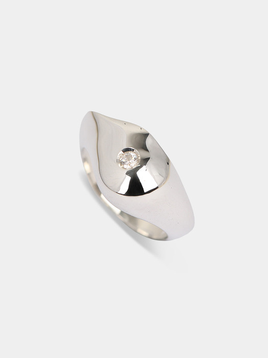 Heart line half ring A (925 silver)