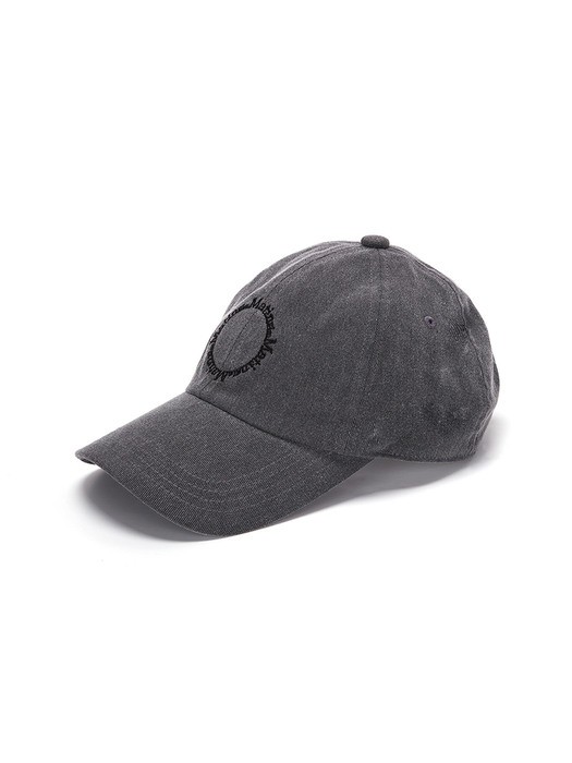 Matin Kim마뗑킴]MACARON LOGO BALL CAP IN CHARCOAL