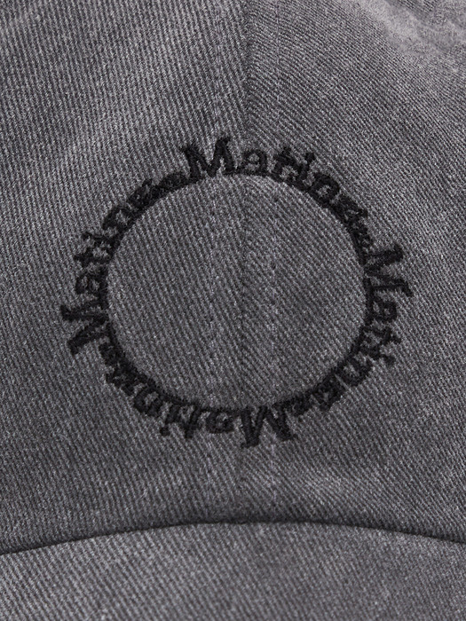 MACARON LOGO BALL CAP IN CHARCOAL