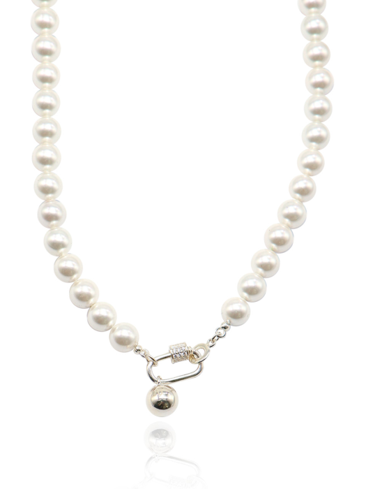 Pearl & Link Star Silver Necklace In419 [Silver]