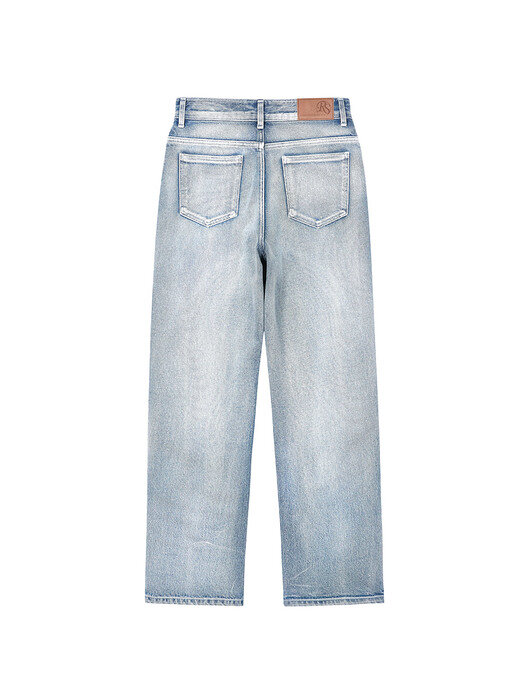 Straight Fit Denim Pants in L/Blue VJ3SL063-AM