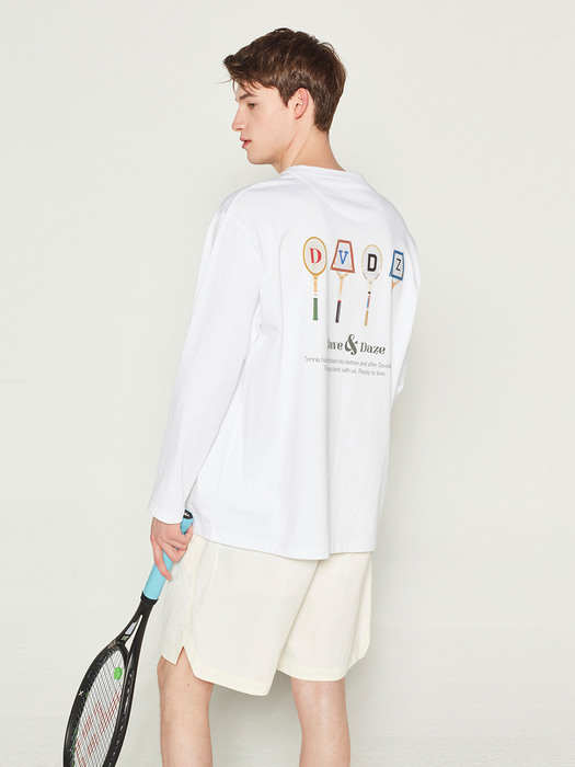 CLASSIC RACKET LONG TEE (WHITE)_MAN