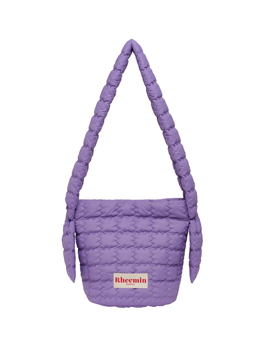 PUPPY quilted  BUCKET CROSS NUGGET - PURPLE