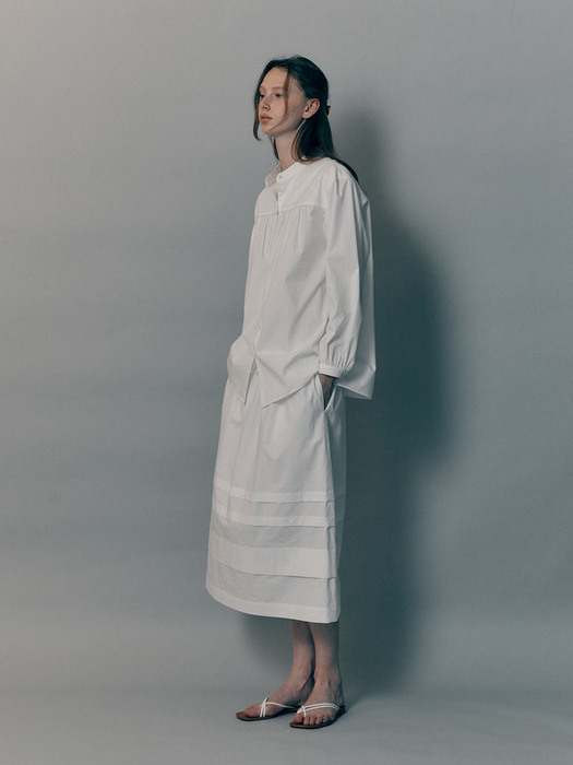 Toui layered skirt (White)